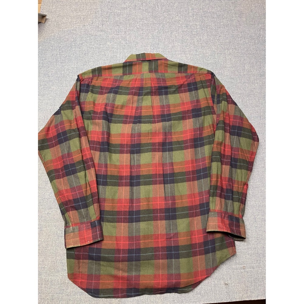 Ralph Lauren Blake Mens Green Red Plaid Flannel Cotton Y2K Button Down Shirt S - Picture 4 of 7